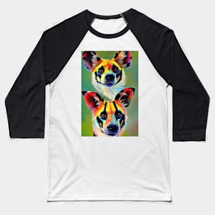 Painteddog Wild Animals Artwork Baseball T-Shirt